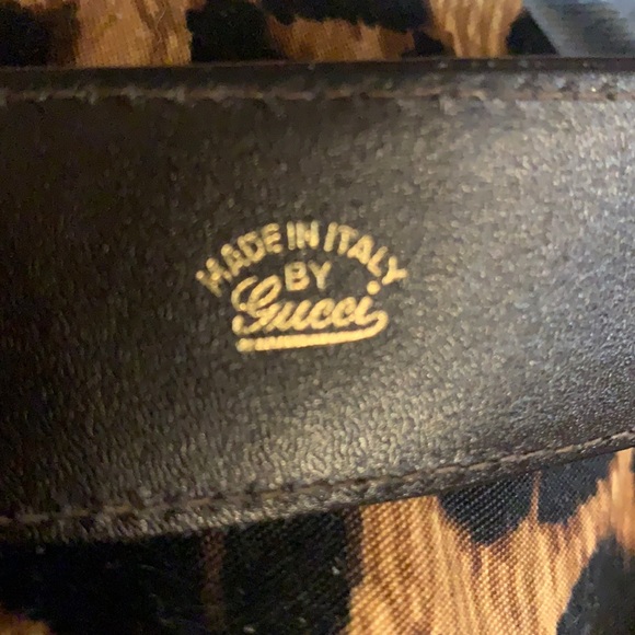 Gold & Silver Gucci Brown Leather Interlocking GG Belt Vintage Gucci 70/28 - Picture 2 of 8